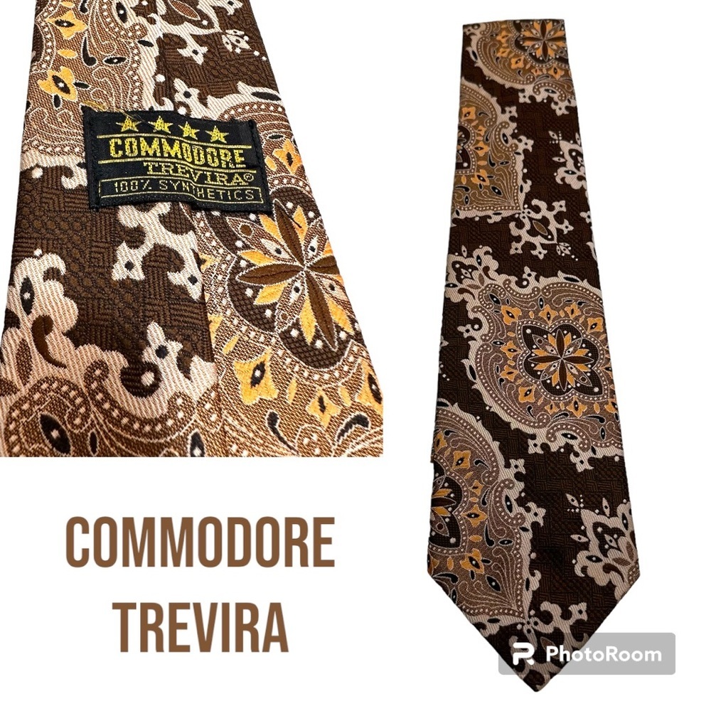 Commodore Trevira mens polyester tie vintage